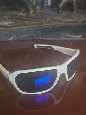 Under Armour White Sunglasses. With Polarized Tactical Lenses.